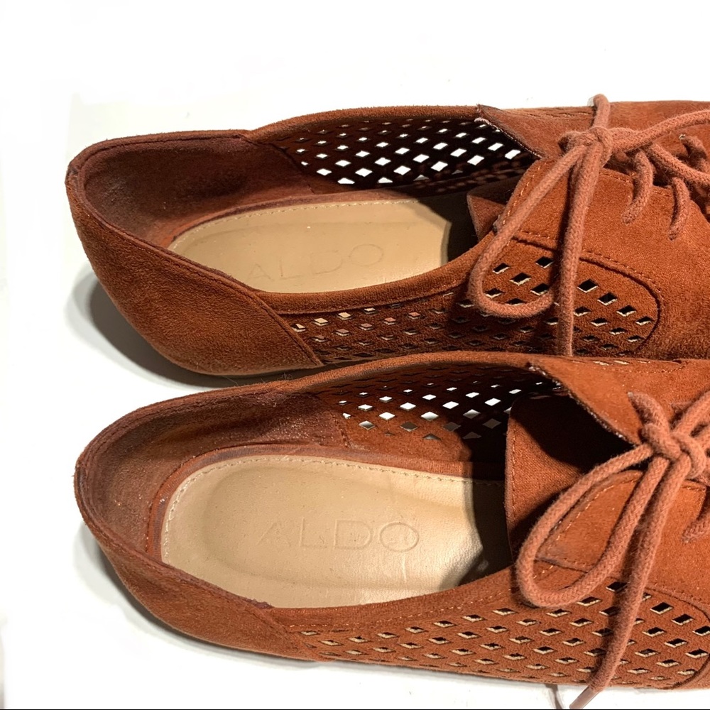 Aldo Orange Suede Lace-up Shoes (size 6) - Picture 10 of 10